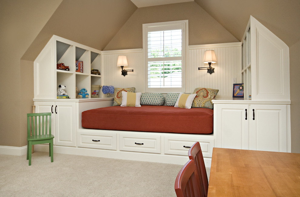 Photo of a traditional playroom in Raleigh with feature lighting.
