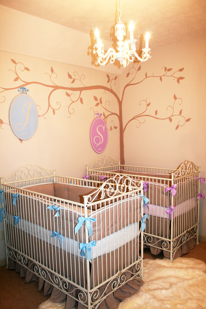 Boy Girl Twins Nursery Traditional Kids Atlanta by Sherri Blum
