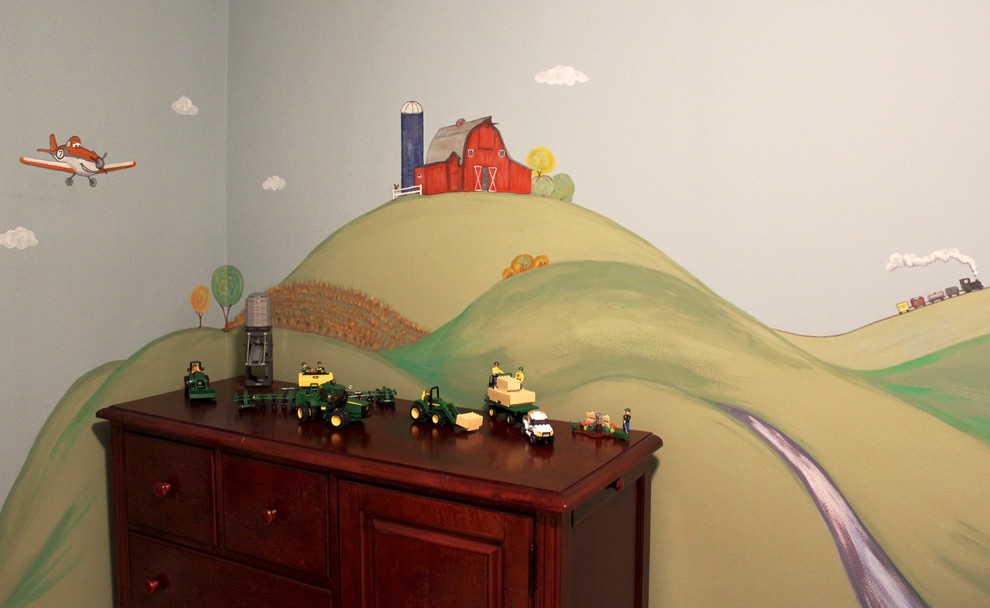 Design ideas for a rural kids' bedroom in Minneapolis.