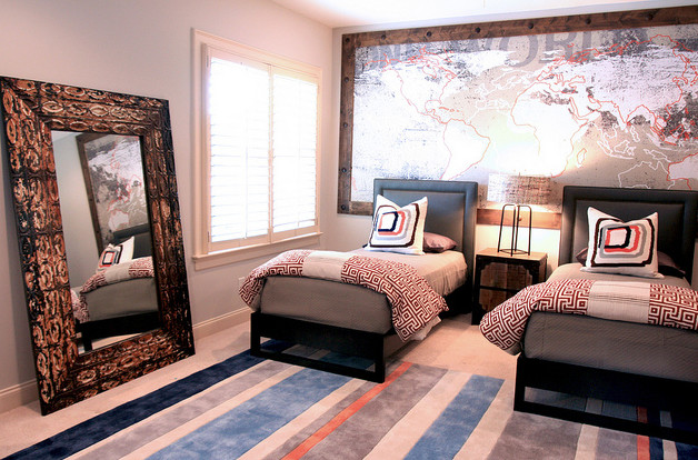 This is an example of a contemporary kids' bedroom in Charlotte.