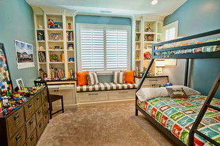 Ideas para dormitorios infantiles, Fotos de dormitorios infantiles  naranjas con paredes azules - Febrero 2024