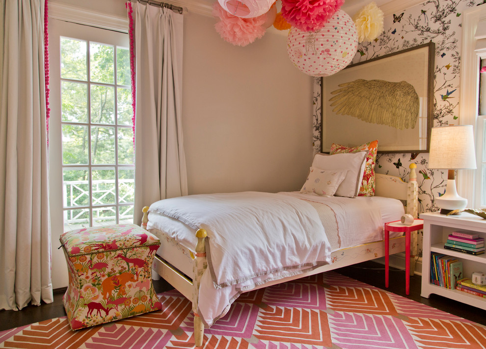 Photo of a traditional children’s room for girls in New York.