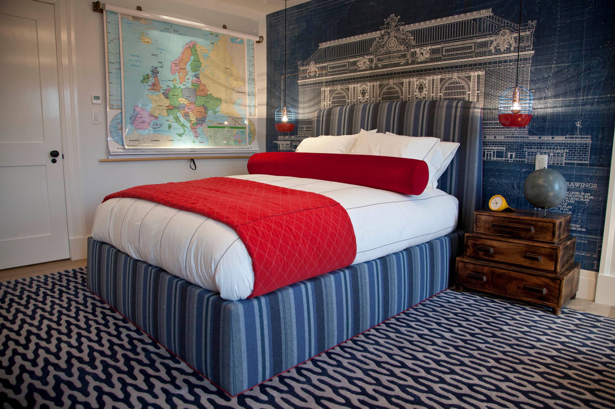 Map Headboard Houzz