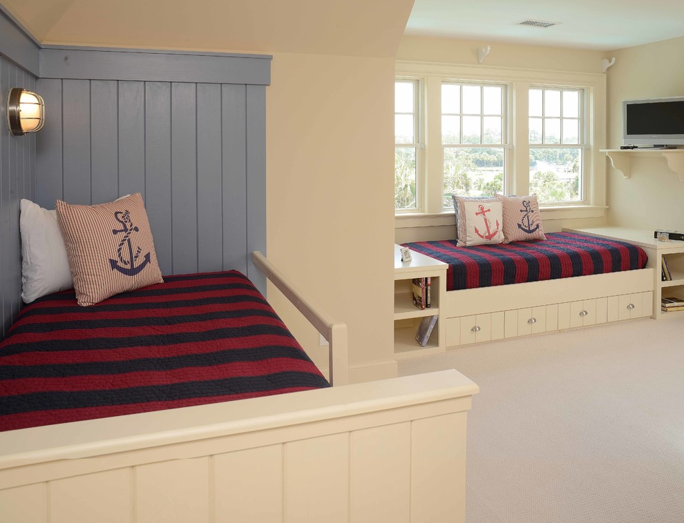 Aménagement d'une chambre d'enfant bord de mer.