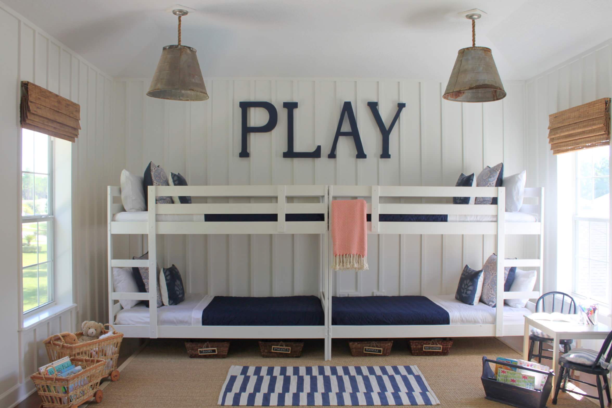 Bunk Room Beach Style Kids Jacksonville By Lauren Leonard Interiors Houzz