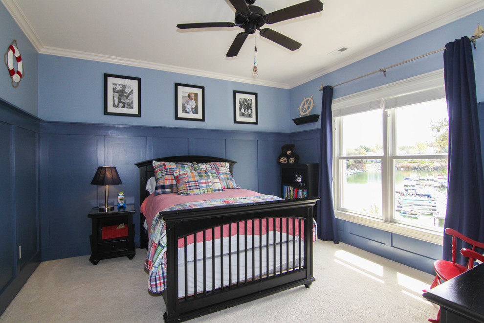 Design ideas for a contemporary kids' bedroom in Charlotte.