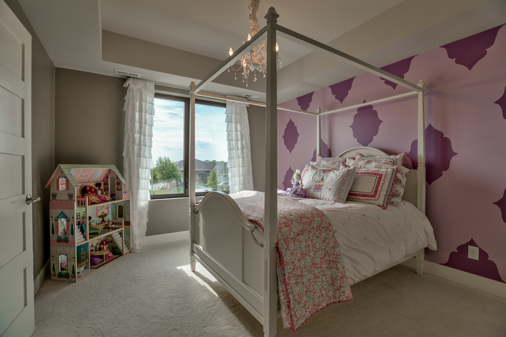 Example of a trendy kids' room design in Omaha