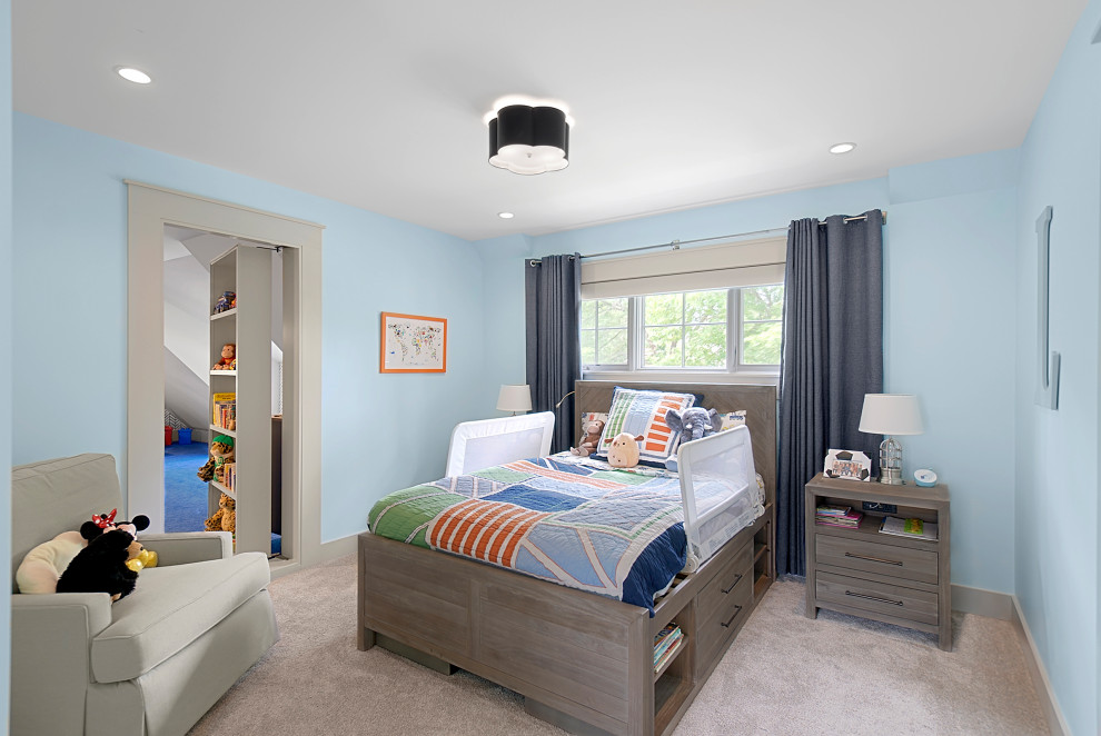 Child's Bedroom with Secret Door to Playroom - Transitional - Kids ...