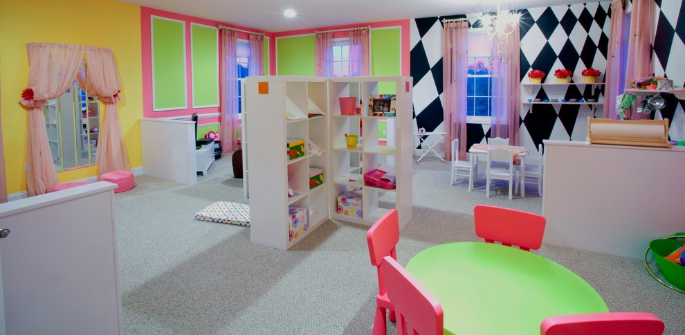Kids' room - mid-sized eclectic girl kids' room idea in New York