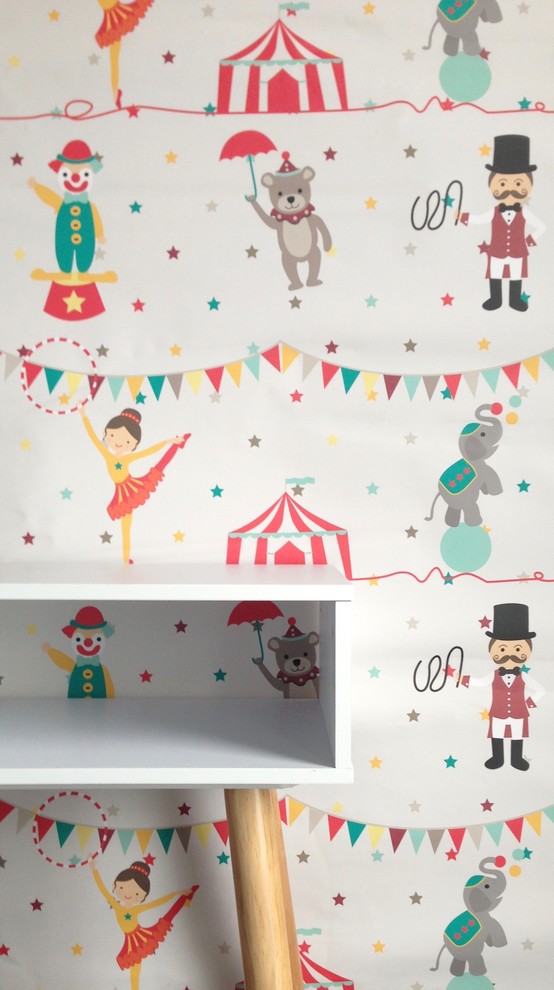 Diseño de dormitorio infantil bohemio con moqueta