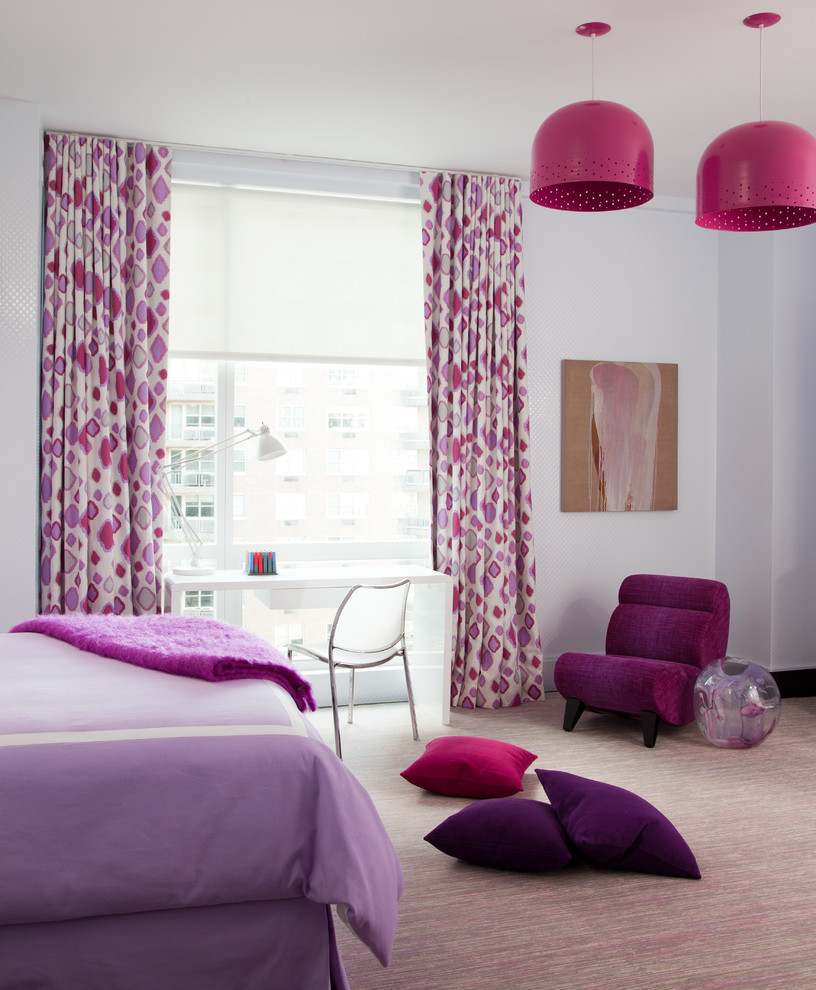 Kids' room - contemporary girl kids' room idea in New York