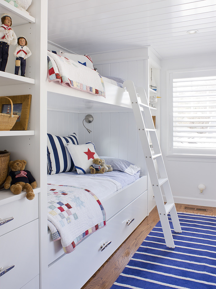 Inspiration pour une chambre d'enfant design avec un lit superposé.