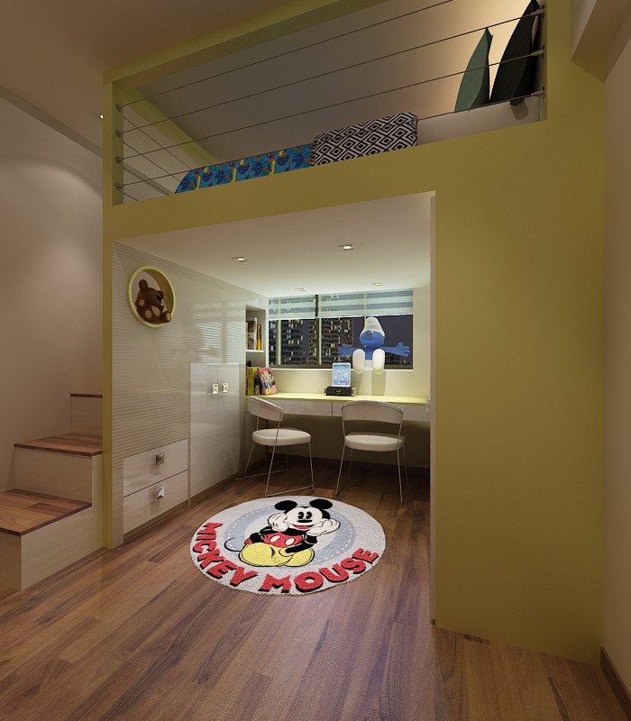 シンガポールにある北欧スタイルのおしゃれな子供部屋の写真