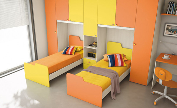 Idéer för små funkis barnrum kombinerat med sovrum