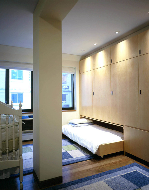 Custom Millwork Murphy Bed Contemporaneo Cameretta per Bambini