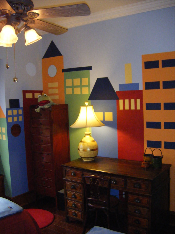 Idée de décoration pour une chambre d'enfant asiatique.