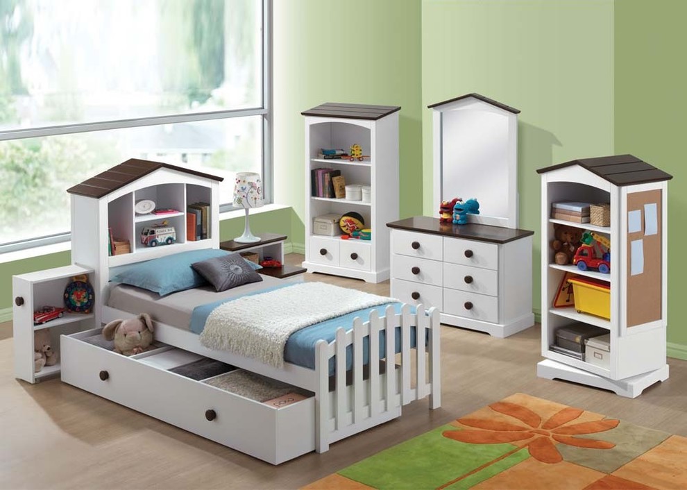 Immagine di una cameretta per bambini da 4 a 10 anni moderna di medie dimensioni