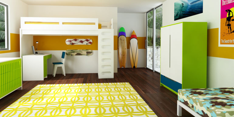 Inspiration for a modern kids' room remodel in New York