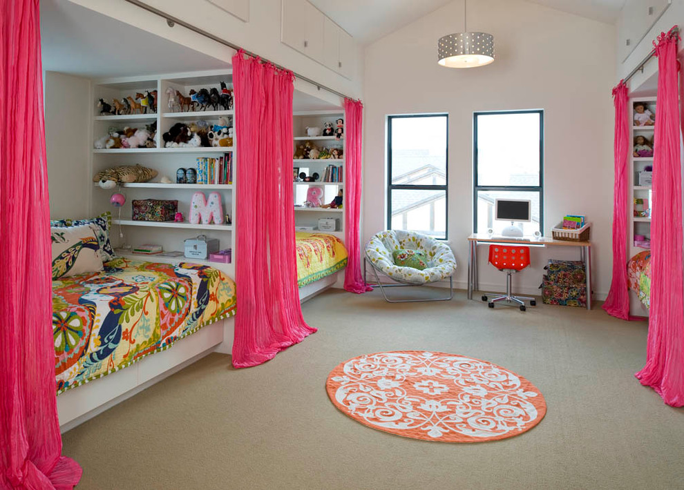 Design ideas for an eclectic kids' bedroom in Dallas.