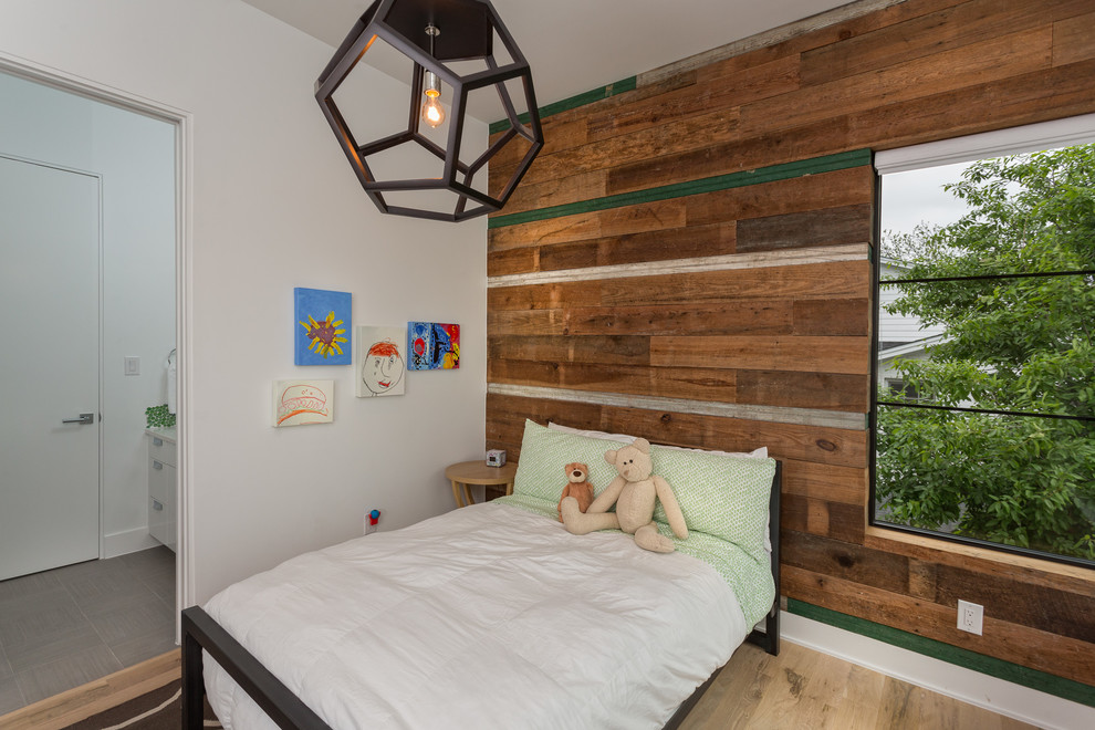 オースティンにあるコンテンポラリースタイルのおしゃれな子供の寝室の写真