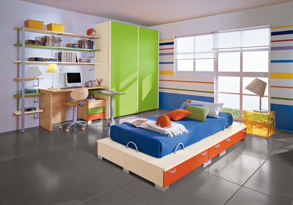 Example of a minimalist kids' room design in Other