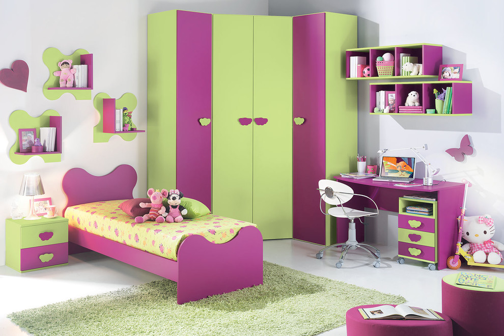Источник вдохновения для домашнего уюта: детская в стиле модернизм с спальным местом для подростка, девочки
