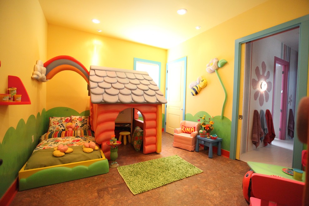 ダラスにあるコンテンポラリースタイルのおしゃれな子供部屋の写真