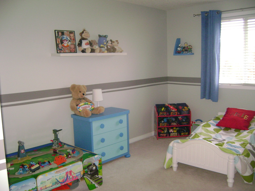 Photo of a modern kids' bedroom in Toronto.