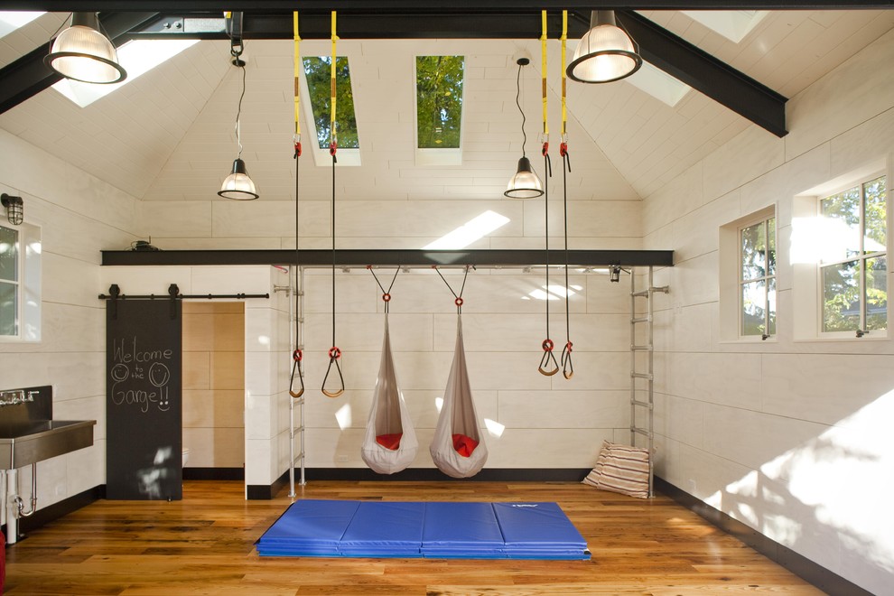 Kids' room - industrial kids' room idea in Seattle