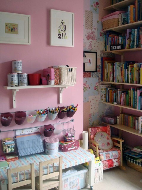 Inspiration for a shabby-chic style kids' room remodel in Other