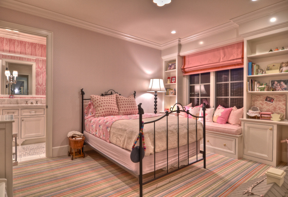 This is an example of a traditional kids' bedroom in Orange County.