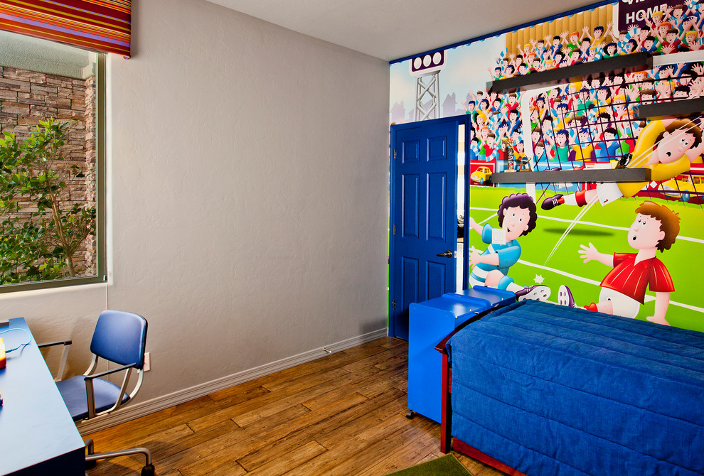 Example of a minimalist kids' room design in Phoenix