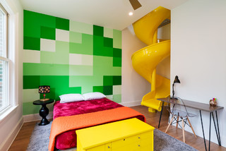 おしゃれな子供部屋 緑の壁 のインテリア画像 21年4月 Houzz ハウズ