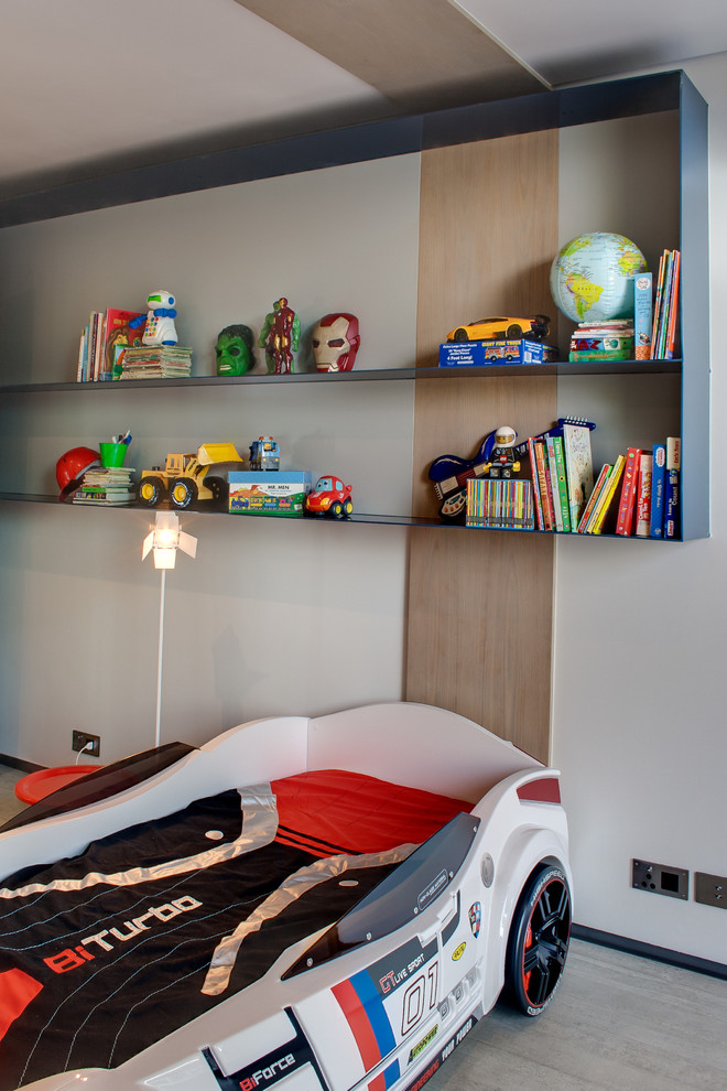 Design ideas for a contemporary kids' bedroom for boys in Other.