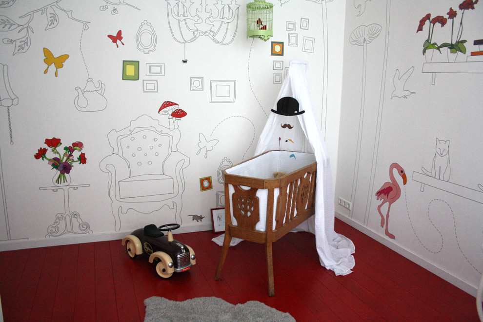 Eclectic kids' bedroom in Amsterdam.