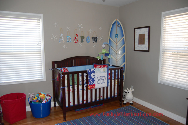 Island Surf Boys Tropical Themed Nursery Bord De Mer Chambre D Enfant Salt Lake City Par Funky Letter Boutique Houzz