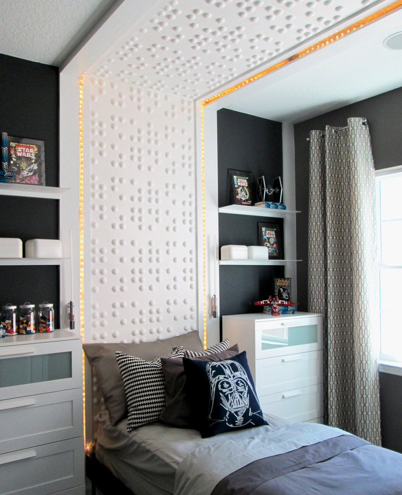 This is an example of a contemporary kids' bedroom in Orlando.