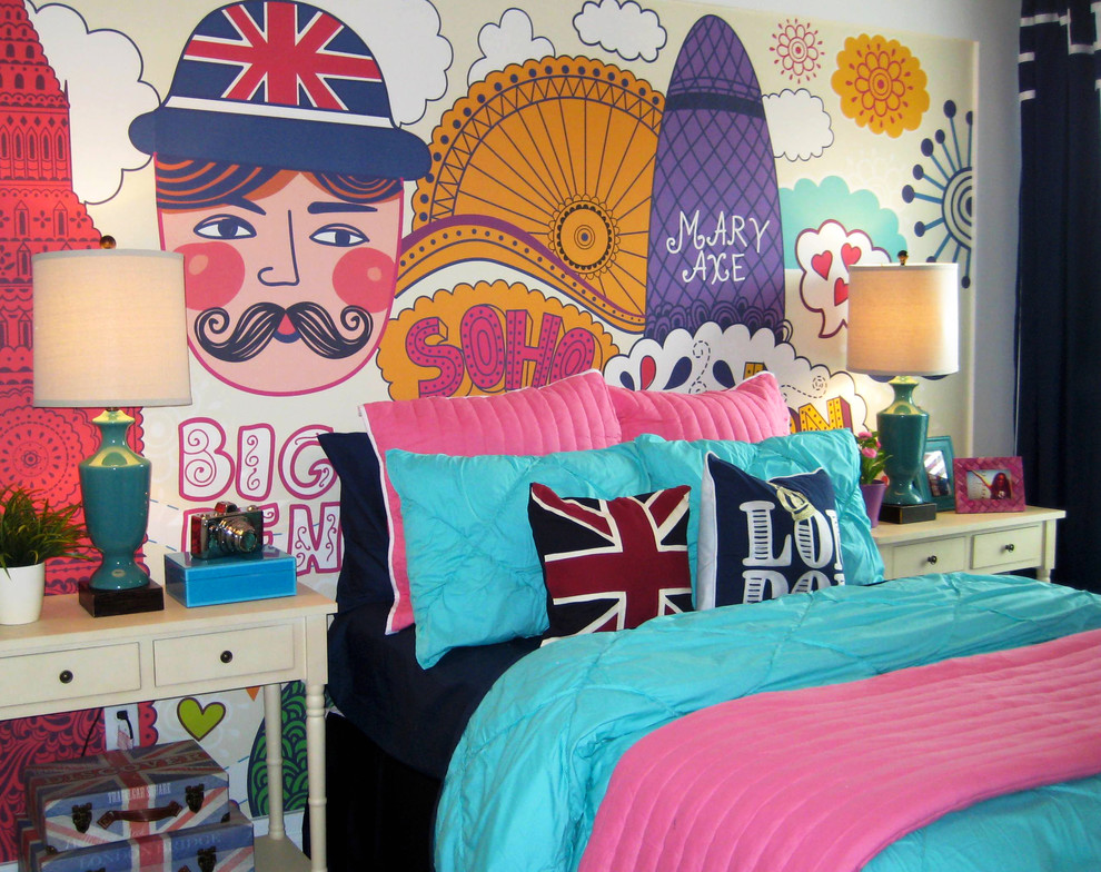 Eclectic kids' bedroom in Orlando.