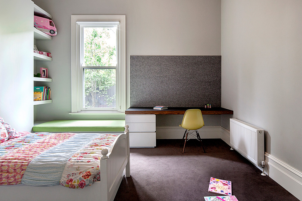 Design ideas for a contemporary kids' bedroom in Melbourne.