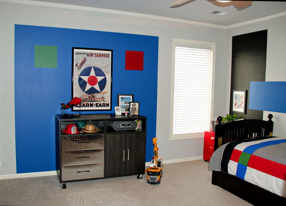 Inspiration for a contemporary kids' bedroom in Kansas City.
