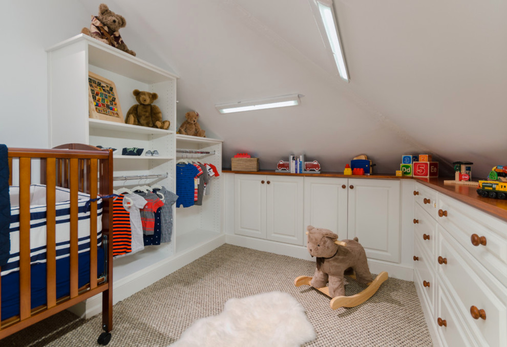 Diseño de dormitorio infantil de 1 a 3 años pequeño