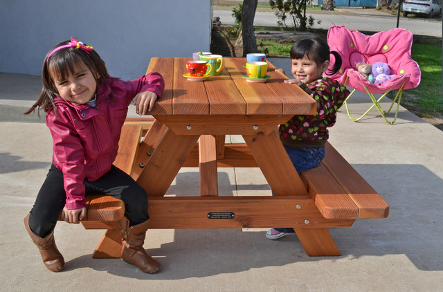 Octagonal Picnic Table - Craftsman - Deck - San Francisco - by Forever  Redwood | Houzz NZ