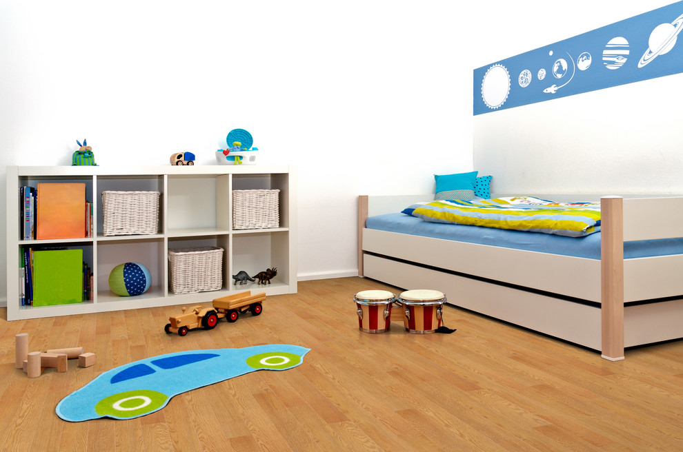 Elegant vinyl floor kids' room photo in Other