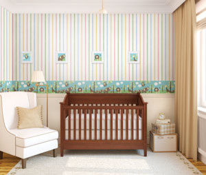 Example of a classic nursery design in Boston