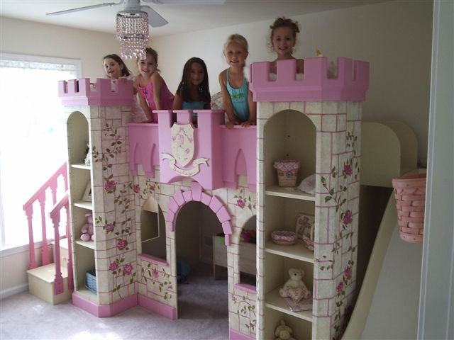 Princess Castle Bunk Bed Houzz, Castle Bunk Beds For Girls