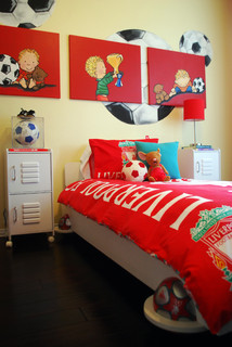 Fantastic Kids Space Ideas  Soccer themed bedroom, Boys bedroom decor,  Soccer room