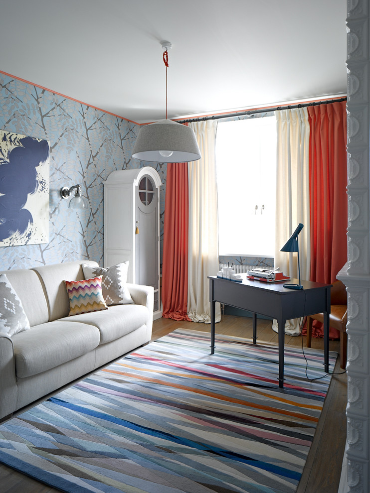 Example of an eclectic kids' room design in Moscow