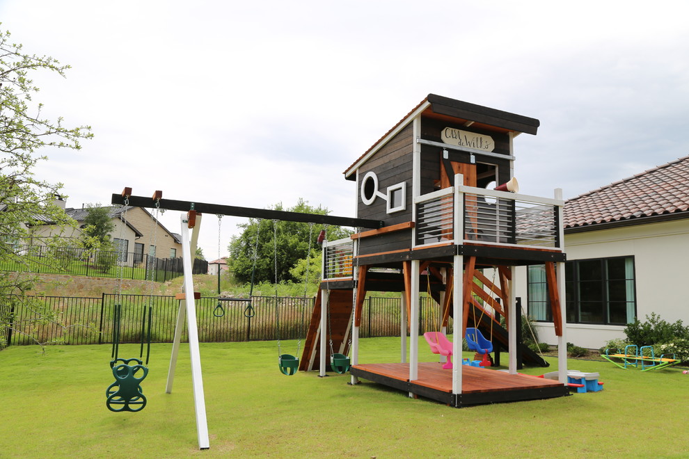 Large Modern Playset - Modern - Kids - Dallas - by Backyard Fun Factory ...