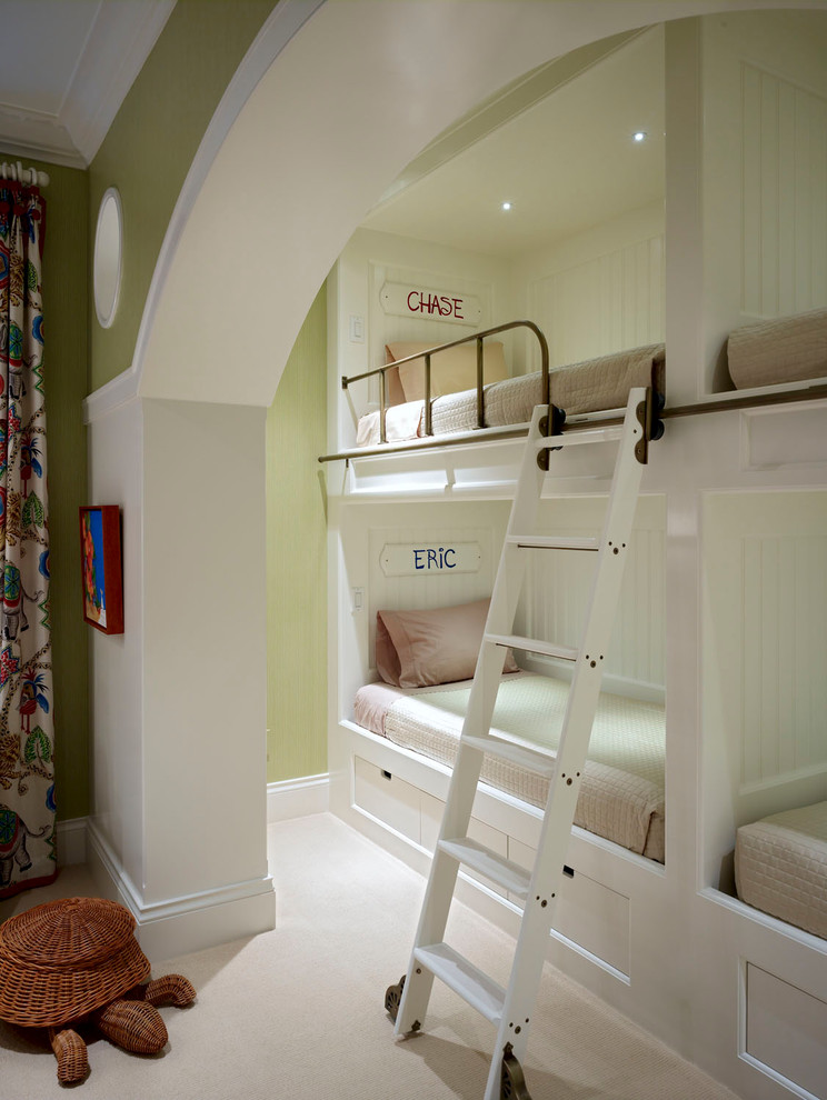 Inspiration for a timeless gender-neutral carpeted kids' room remodel in Miami