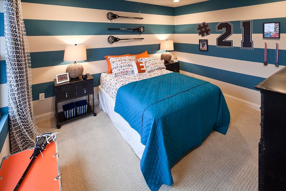 Design ideas for a contemporary kids' bedroom in Cincinnati.